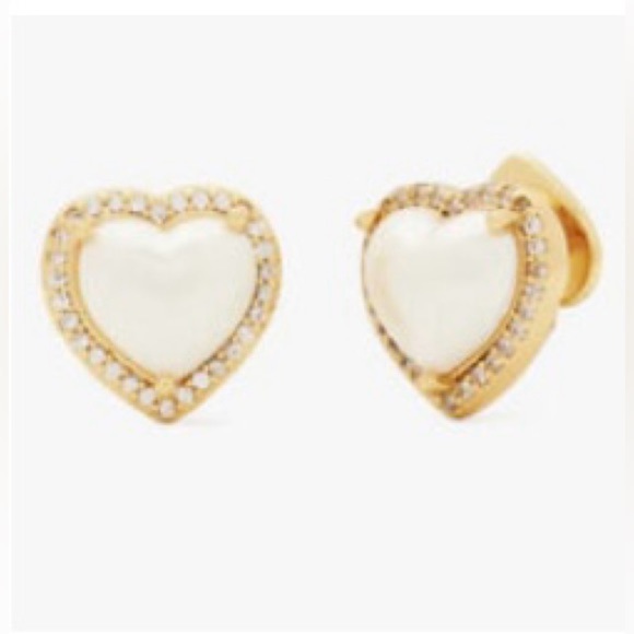 Kate Spade Pearly Heart earrings - Picture 2 of 5